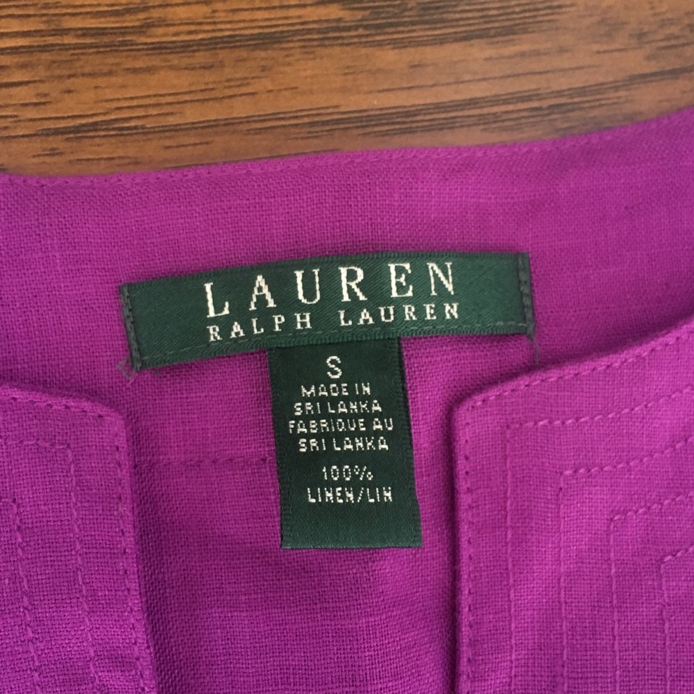 Ralph Lauren | Purple 100% linen tunic top - Picture 4 of 8